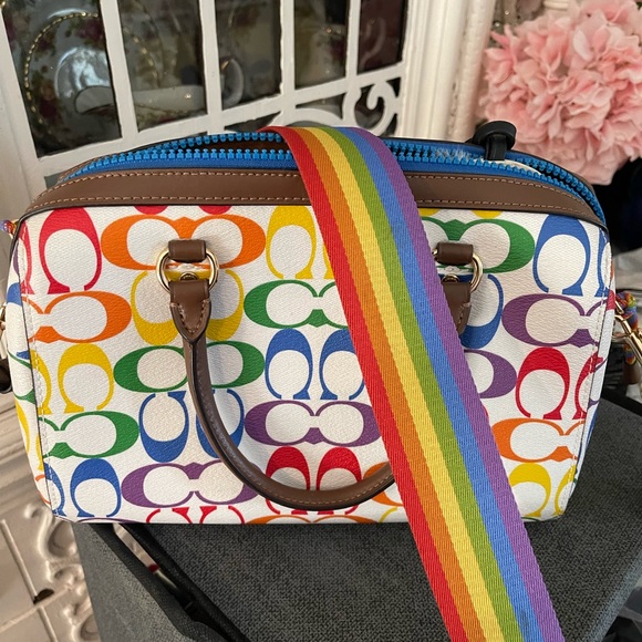 Rainbow Signature Coach Rowan Bag/Purse - Picture 2 of 5